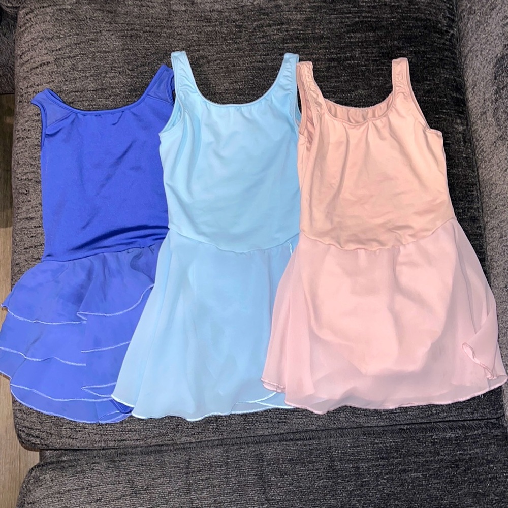 Bloch Girls Bundle of 3 Dance Leotards Size 6x-7🩰